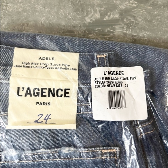 Lagence distressed Adele high rise stovepipe jeans size 24 new - Picture 2 of 4